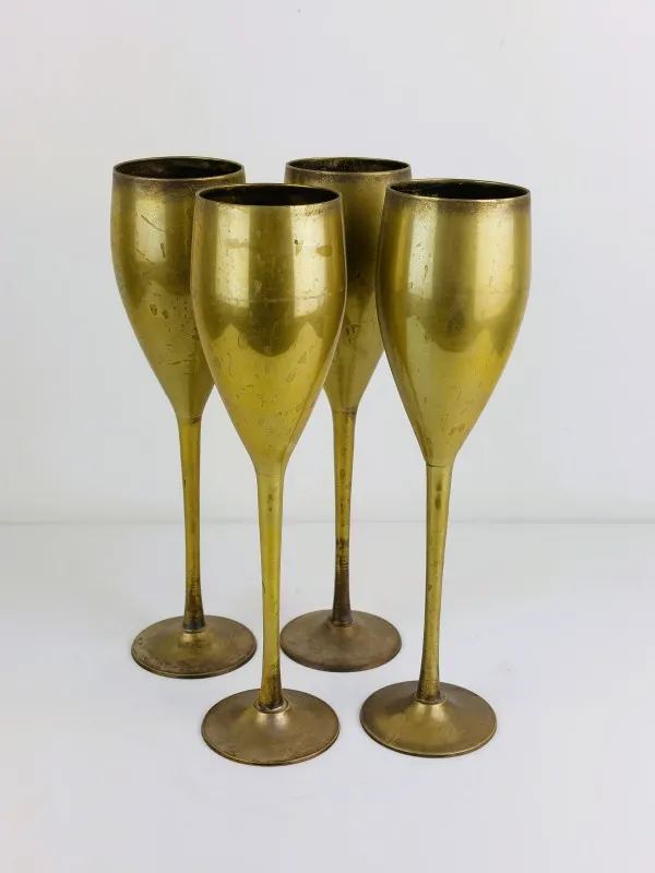 4 Messing bekers