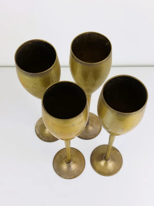 4 Messing bekers