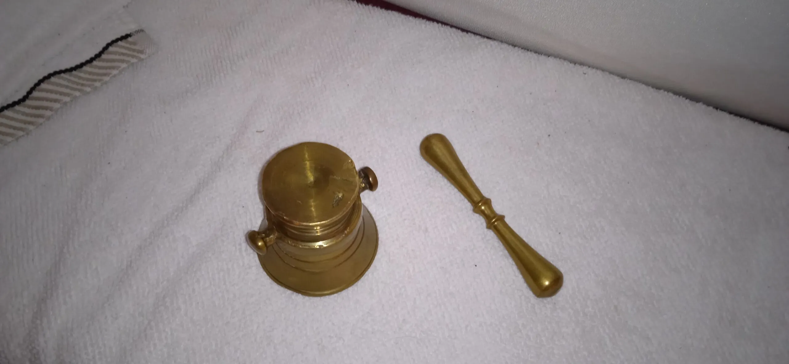 Koperen (apothekers) vijzel en stamper