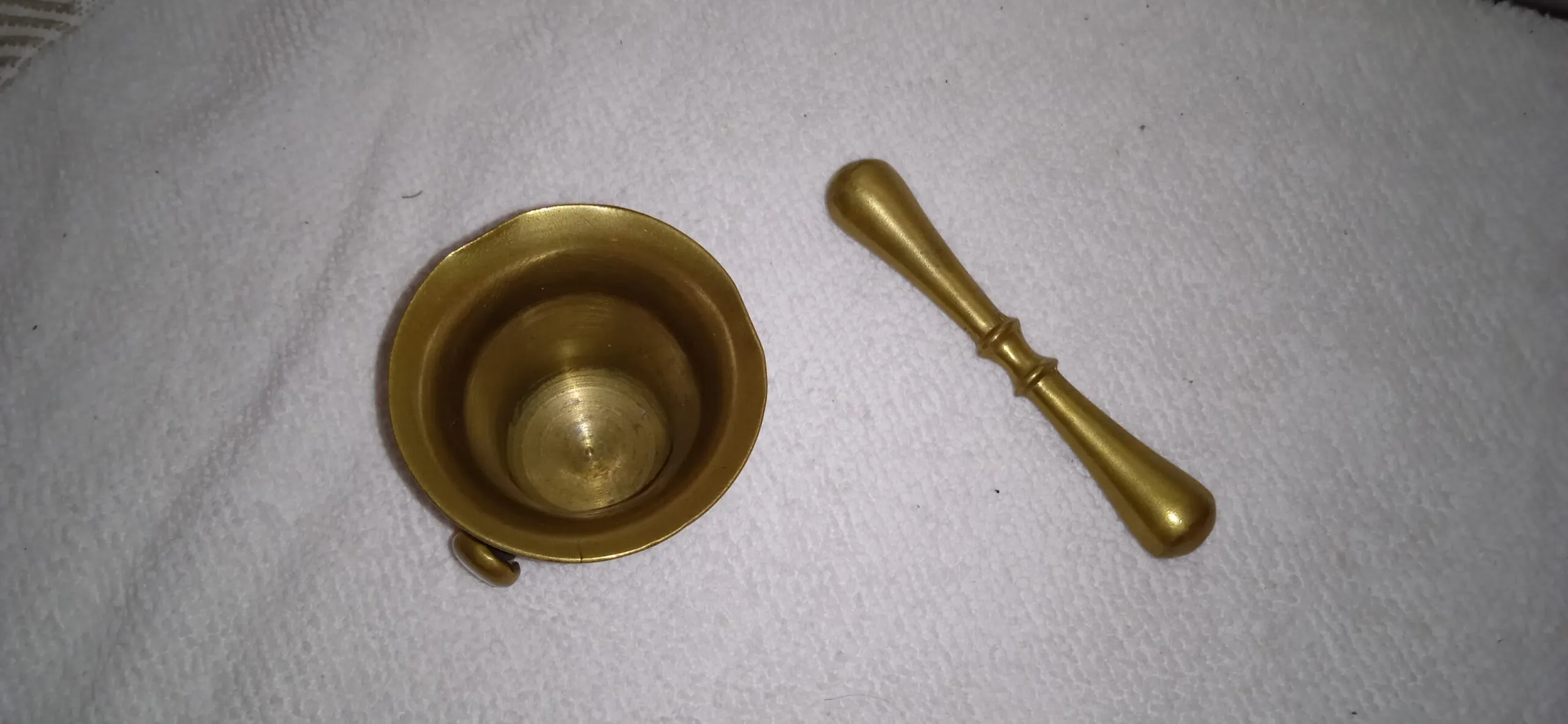 Koperen (apothekers) vijzel en stamper