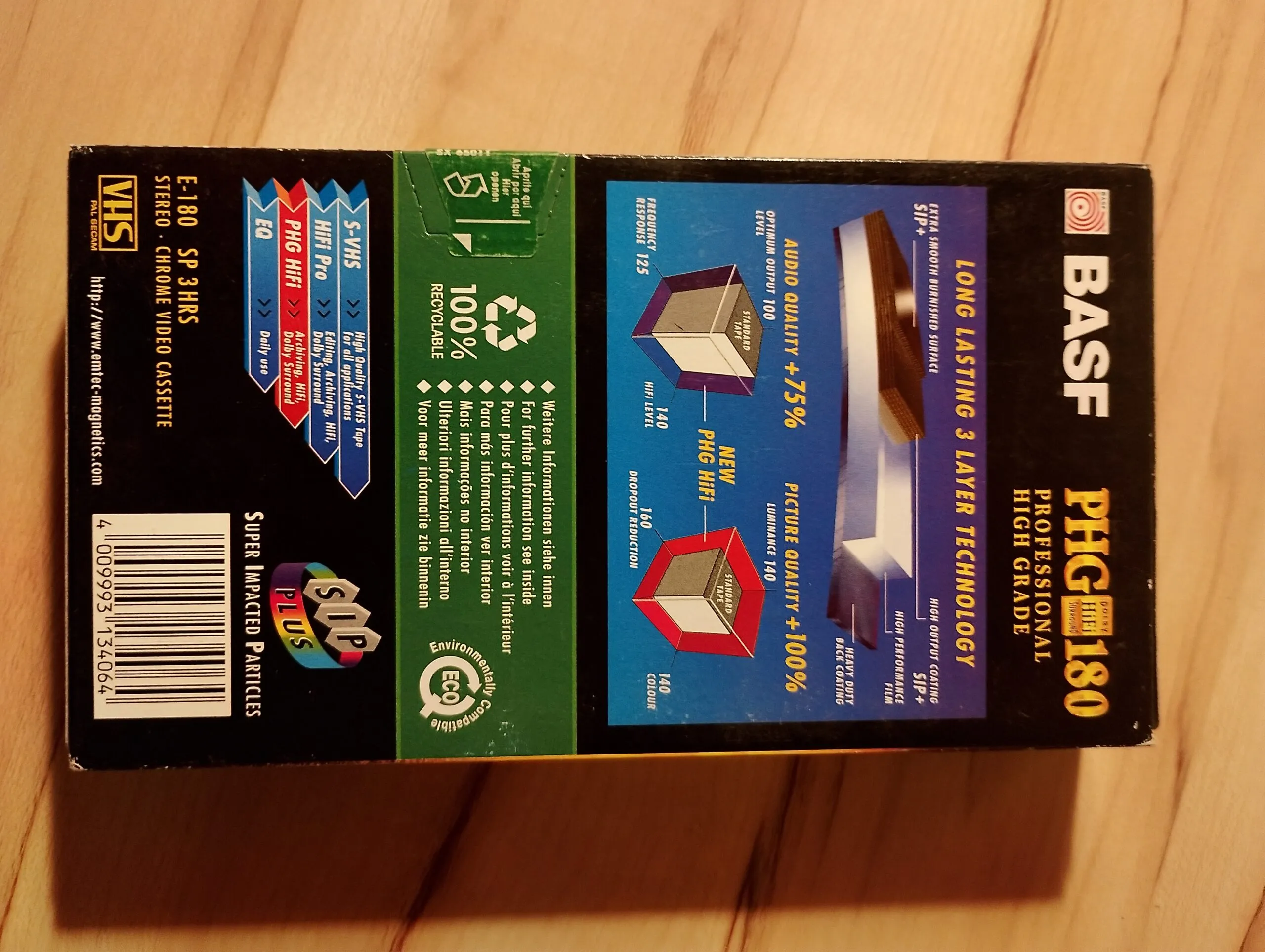 6 Basf / Emtec PHG 240 videocassette + 1 PHG180 – VHS